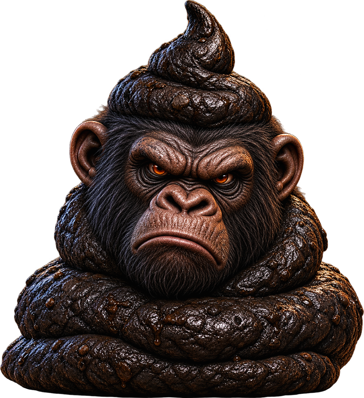 ApeBullShit character — an ape with bull horns emerging from toxic green smoke